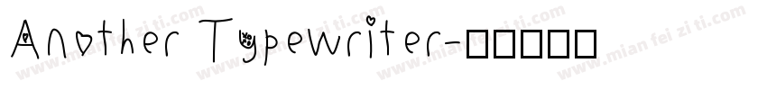 Another Typewriter字体转换